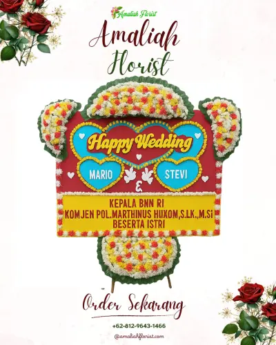Karangan Papan Bunga Pernikahan di Madugondo